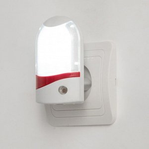 Ночник с датчиком освещенности, 4_LED х 1 Вт, 9 см B (220В) пластик МИКС RISALUX