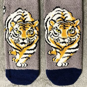 Мужские Носки махровые с тигром