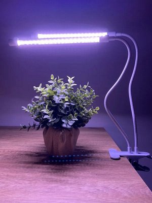 Фитосветильник для растений светодиодный с таймером, на прищепке. Спектр для фотосинтеза. ULT-P33-15W/SPLE/TM IP40 WHITE