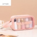 Косметичка непромокаемая в стильном дизайне малая, цвет розовый
