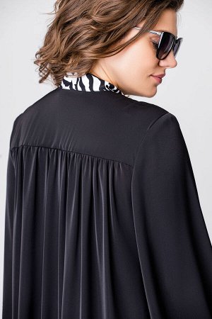 Блуза EVA GRANT 215-1 черный/белый