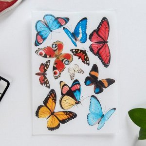 Съедобные цветные картинки на вафельной бумаге «Бабочки», 1 лист А5