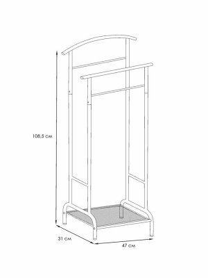 ЗМИ Вешалка костюмная &quot;Римини 2&quot; 470х300х1085мм