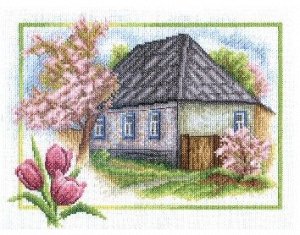 Набор для вышивки "Весна в деревне" 26*20 см