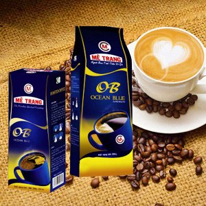 Зерновой кофе фирмы «ME TRANG» «ОушенБлу» Состав: 70% Арабика, 30% Робуста. Вес: 500 грамм.