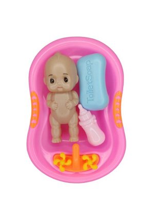 Пупсик в ванночке/Пупс в ванной/Пупсик с аксессуарами/Игровой набор с куклой