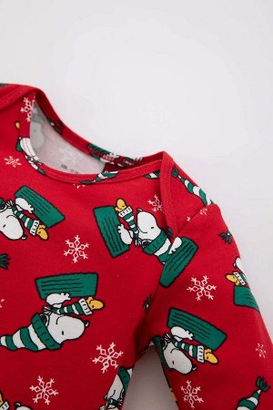 Baby Boy Snoopy Рождественская тематическая толстовка Тканевый комбинезон