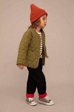 DEFACTO Водонепроницаемое стеганое пальто с подкладкой из чесаного хлопка для мальчика для маленьких мальчиков