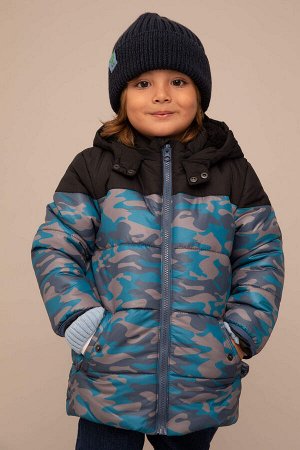 Водоотталкивающее пальто с капюшоном и плюшевой подкладкой для мальчика