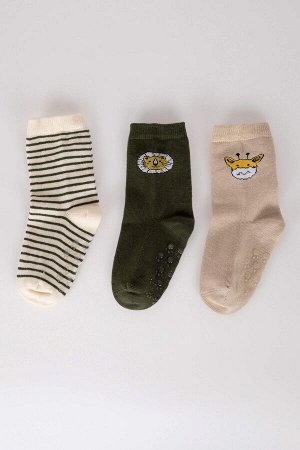 Набор из 3 хлопковых длинных носков для мальчика для маленьких мальчиков