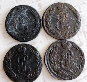 1 копейка 1764-1780 гг. (для Сибири) Екатерина 2