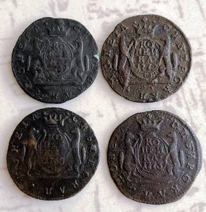 1 копейка 1764-1780 гг. (для Сибири) Екатерина 2