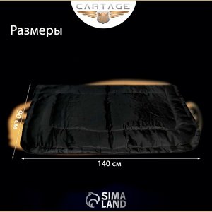 Автоодеяло для двигателя Cartage black, 140 х 90 см, плотное