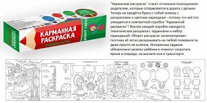 Карманная раскраска ВОКРУГ СВЕТА в коробке + карандаши