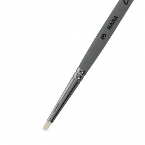 Кисть Силикон плоская Roubloff Создавай № 3 (длина 5 мм), короткая ручка матовая