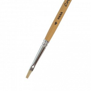 Кисть Щетина плоская Roubloff Сочиняй № 4 (длина волоса 9 мм), короткая ручка матовая
