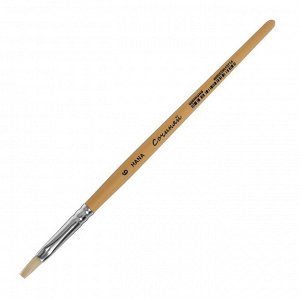 Кисть Щетина плоская Roubloff Сочиняй № 6 (длина волоса 12 мм), короткая ручка матовая