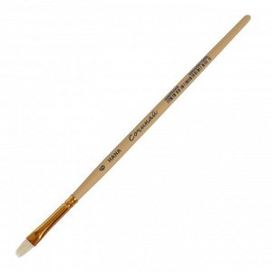Кисть Щетина овальная Roubloff Сочиняй № 6 (длина волоса 10 мм), короткая ручка матовая