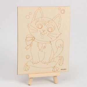 Доска для рисования и выжигания «Кошка» 0,5 ? 14,8 ? 17,6 см