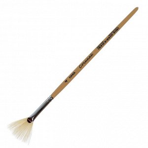 Кисть Веерная Щетина Roubloff Сочиняй №4 (длина волоса 23 мм), короткая ручка матовая