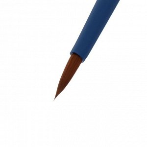 Кисть Roubloff Синтетика серия Blue round № 4 ручка короткая синяя/покрытие обоймы soft-touch
