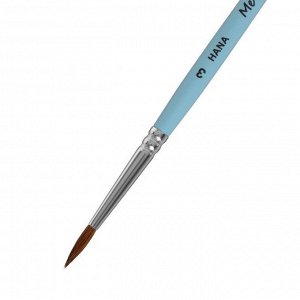 Кисть Колонок харбин круглая Roubloff Мечтай № 3 (длина волоса 15 мм), короткая ручка матовая