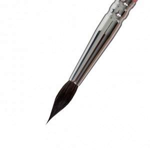 Кисть Белка+Коза круглая Roubloff Рисуй № 4 (длина волоса 17 мм), короткая ручка матовая