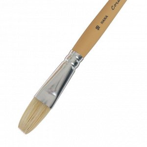 Кисть Щетина плоская Roubloff Сочиняй № 18 (длина волоса 27 мм), короткая ручка матовая