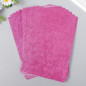 Фоамиран глиттерный 1 мм, 20х30 см, цв. розовый (набор 10 листов)