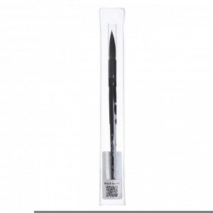 Кисть Roubloff имитация белки серия Black round № 8 ручка короткая черная/ покрытие обоймы soft-touch