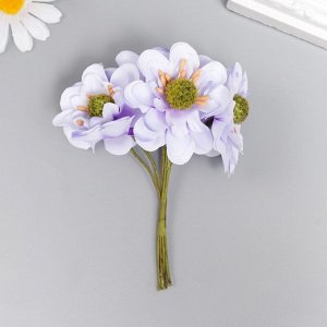 Цветы для декорирования "Эустома светло-сиреневая" 1 букет=6 цветов 11 см
