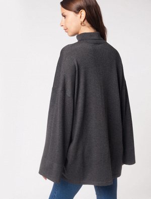 Асимметричный свитер тонкой вязки с шерстью мериноса