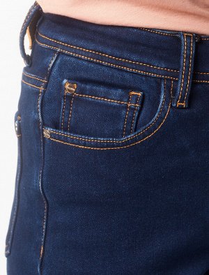 Эластичные джинсы slim-fit на флисе