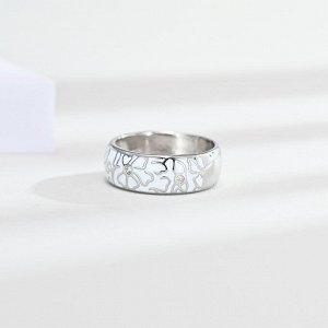 Кольцо Покрытие серебро 925, фианиты, эмаль