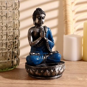 Сувенир "Будда" полистоун 17 см, синий