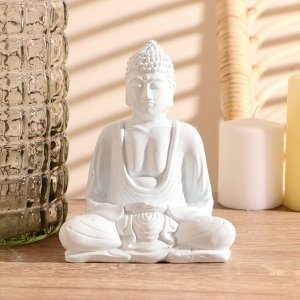 Сувенир "Будда" 17 см, полистоун, белый
