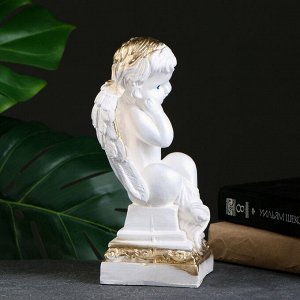 Фигура «Ангел на Пьедестале» белый 25x14x12 см