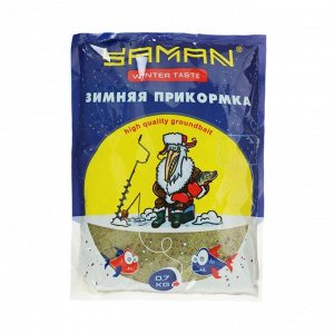 Прикормка Yaman Winter Taste Лещ зимняя, жареные семечки, цвет олива, 700 г.