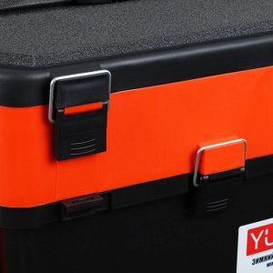 Ящик зимний YUGANA 19л, двухсекционный, цвет оранжевый