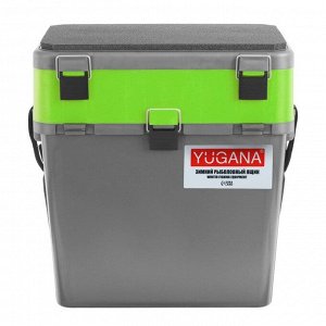 Ящик зимний YUGANA двухсекционный, цвет серо-салатовый