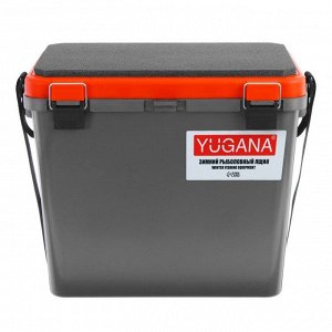 Ящик зимний YUGANA односекционный, цвет серый/оранжевый