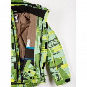 Куртка горнолыжная для девочки, рост 116 см , цвета салатовый