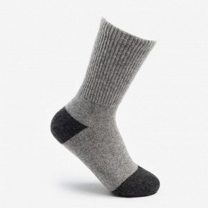 Носки женские из монгольской шерсти, цвет серый, (34-36)