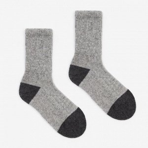 Носки женские из монгольской шерсти, цвет серый, (34-36)