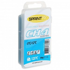 Мази скольжения SPRINT PRO, CH4 Blue, (от -5 до -12°C), 60 г