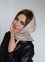 Платок/косынка женская из курточной стеганой ткани Амира (св.сер)