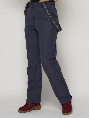 MTFORCE Полукомбинезон брюки горнолыжные женские темно-серого цвета 2221TC