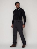 MTFORCE Полукомбинезон брюки горнолыжные мужские черного цвета 2284Ch