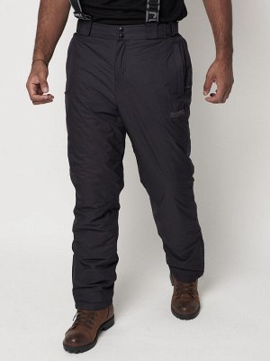 Полукомбинезон брюки горнолыжные мужские темно-серого цвета 662123TC