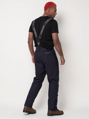Полукомбинезон брюки горнолыжные мужские темно-синего цвета 662123TS